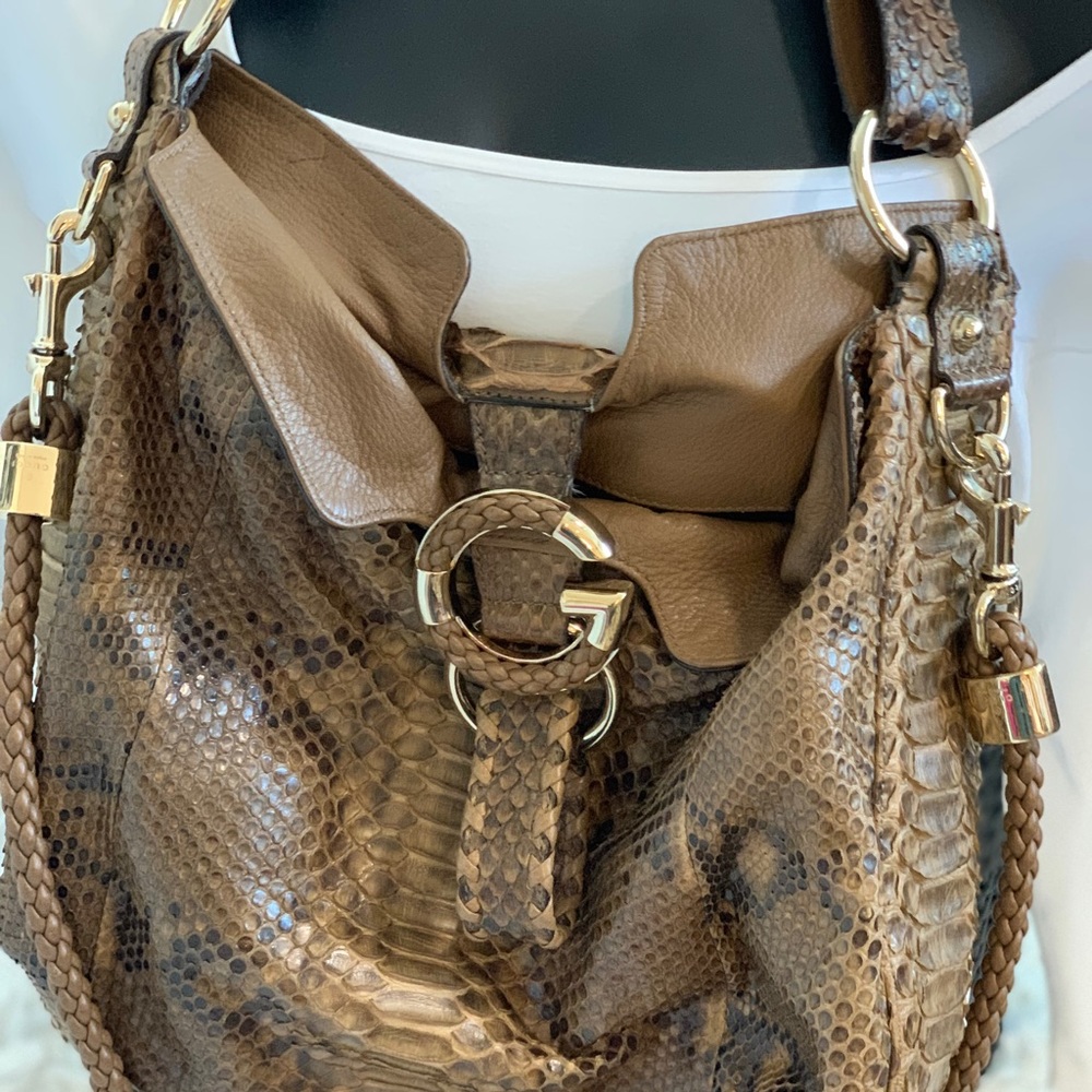 💕⬇️ SALE ⬇️💕 Gucci Python Hobo - Picture 1 of 17